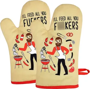 Funny Oven Mitts, Presents for Chefs, Cooking Gadgets, BBQ Oven Mitt,  Gifts for Cooks Dad , Manly Christmas Thanksgiving Housewarming Grilling Kitchen Chef Gifts for Men Who Cook