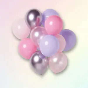 12ct Pink Purple Balloon Pack - Pink Purple Balloons, 12ct, for Parties Events, Assorted Colors, Spritz