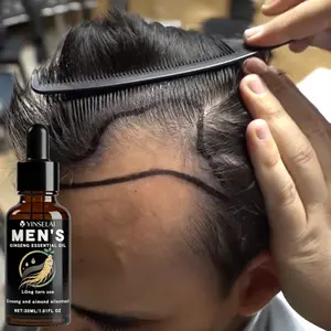 Men's Hair Oil with Biotin, Rosemary, Saw Palmetto, Caffeine, Castor Oil, Reishi, Ginger, Olive, Moroccan Argan Oil, Fast Absorption, Deep Penetration