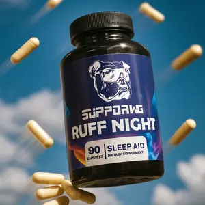 SuppDawg Ruff Night Sleep Aid Edible Dietary Supplement, Melatonin-Free Essential Minerals Supplement, Fitness Healthcare Vitamin