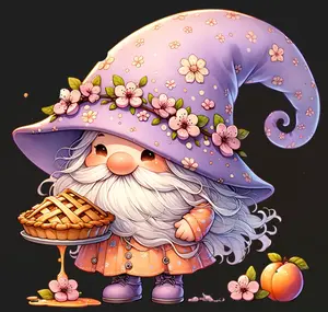 Kids Gnome Ready to Press Heat Transfer DTF Transfer for Cotton Polyester 300-320°F Press Settings Firm Pressure Instructions Direct to Film