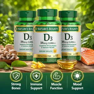 Vitamin D3 2000 IU Softgels, Supports Immune Health, Calcium Absorption & Bone Strength, Daily Wellness Formula, Non-GMO, Gluten Free, 350 Softgels
