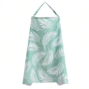 Women's Nursing Towel Leaf Print Mom Breastfeeding Cover Lightweight Thin Soft Breathable Perfect Maternity Daily Essential Gift Postpartum Nursing Accessories