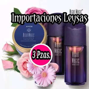 Avon Parfum Cologne Night Magic  Set of 3 Pieces.2  Parfums Cologne Spray for Women and 1 Perfumed Softening Body Cream 1.7 ml By Avon Imported Famili Olfative Floral-ambared  #avon #nightmagic