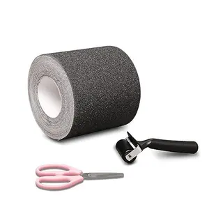 VORVIL Anti Slip Traction Tape for Stairs or Slippery Indoor or Outdoor Step Surfaces, 6" Width by 60' Length - Skid Resistant 80 Grit Grip for Enhanced Foot Stability, Adhesive Anti-Friction Support