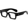 Classic Extra Thick Geometric Frame Non-Prescription Quality Eyeglasses - Waterproof Tac & Acetic Acid Build, Blue Light Filtering Lenses, UV400 Eye Shield, Eye Strain Relief, Fashion Glasses, Blue Lights Glasses, Adult Screen Viewing Eyewear