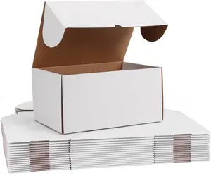 12x9x6 Inches White Shipping Boxes Pack of 15, Corrugated Cardboard Boxes for Packaging Small Business, Moving and Mailing