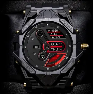 Novamos N3 Magstone Ceramic Watch, Men's Smartwatch, Ceramic Rugged Body, Wireless Calling , Health Monitoring, For Active Men with Water Resistance Smart Unisex Watch Full Touch Smartwatch with Calls watch watches for men Wearable Smartphone