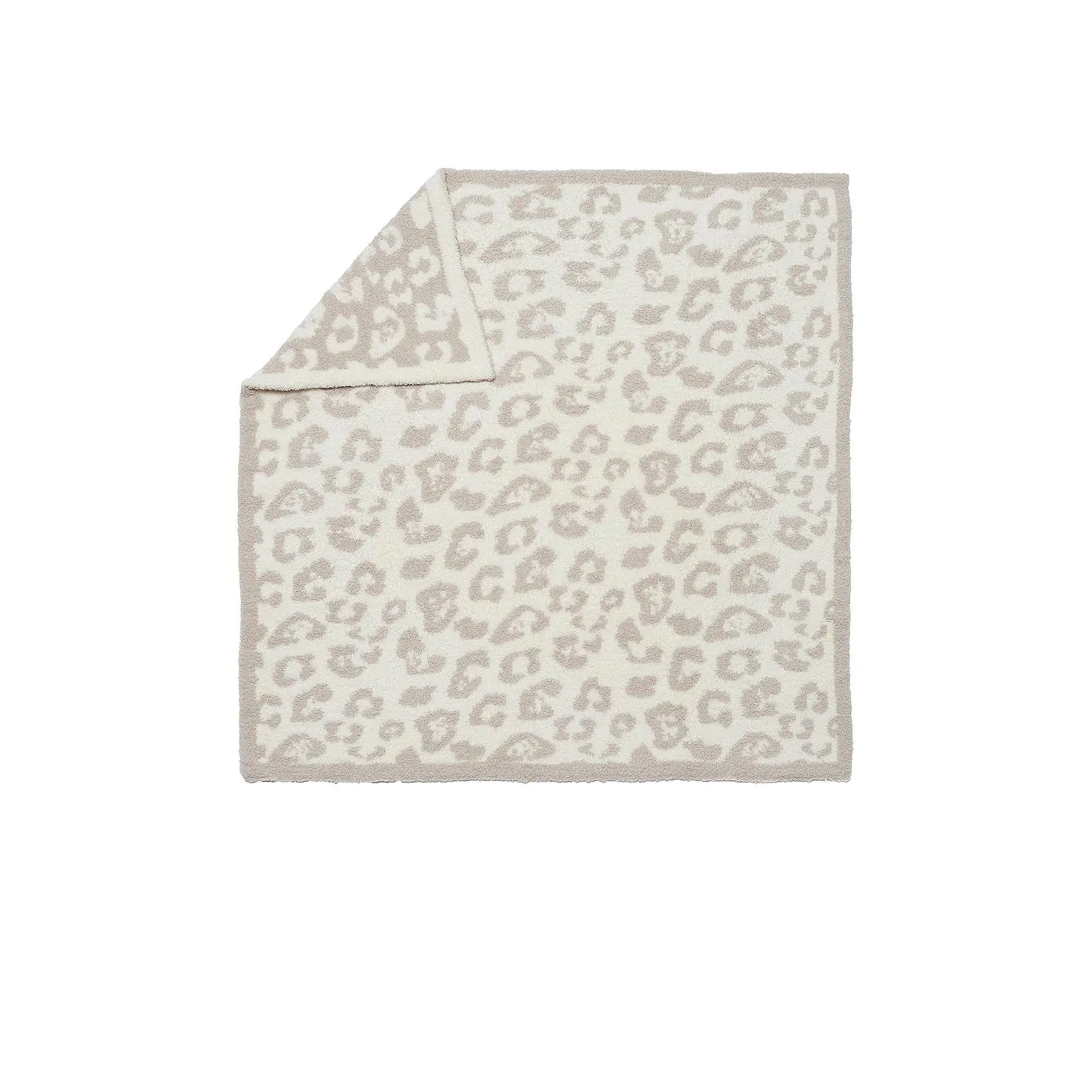 Barefoot Dreams CozyChic in The Wild Baby Blanket in Cream & Stone