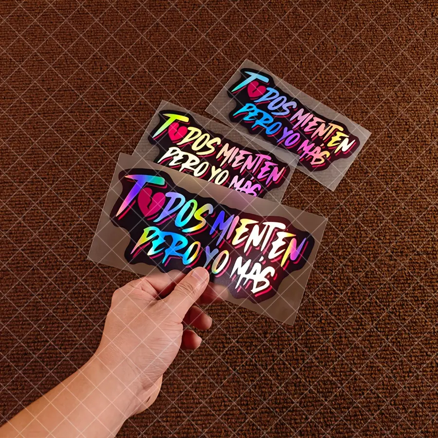 Spanish "Todas Mienten Pero Yo M Á S" Neon Glow in The Dark Sticker, Car Decorative Sticker, Decal for Cars, Vehicle Decoration - Suitable for Cars, Motorcycles, Scooters, Skateboards, Boats, All Terrain Vehicles