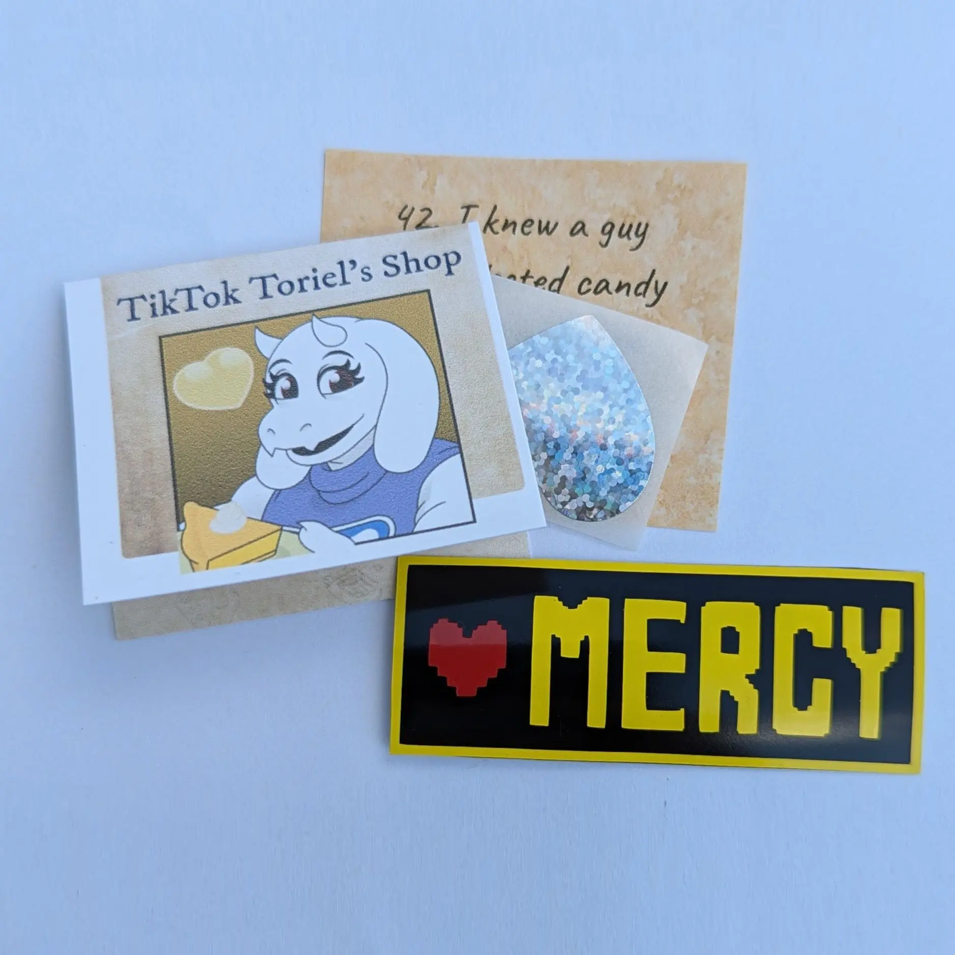 Undertale "Mercy" button vinyl sticker