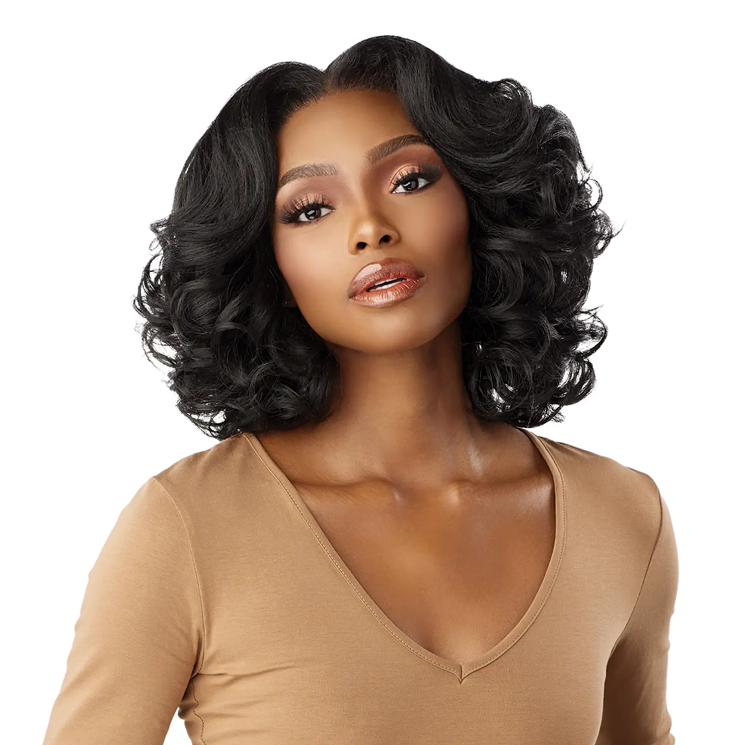 Sensationnel HD Lace Front Wig Curls Kinks N Co Glueless Kinky Edges 13X6 Kinky Body Wave 14"