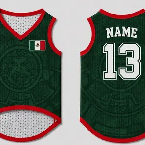 2026 Pet Soccer Mexico Jersey, Team Dog Shirt, Game Day Outfit for Dogs