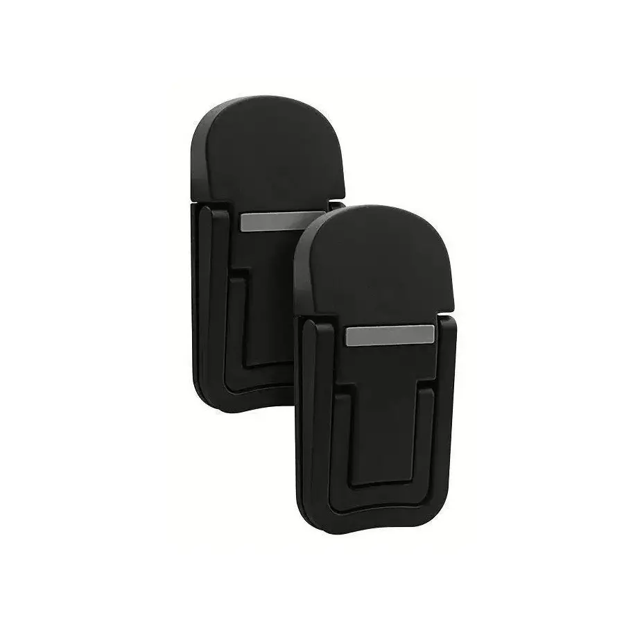 2pcs Large Size Zinc Alloy Mini Foldable Laptop Stand, Portable Computer Keyboard Riser, 2 Adjustable Angles, Self-Adhesive Invisible Design