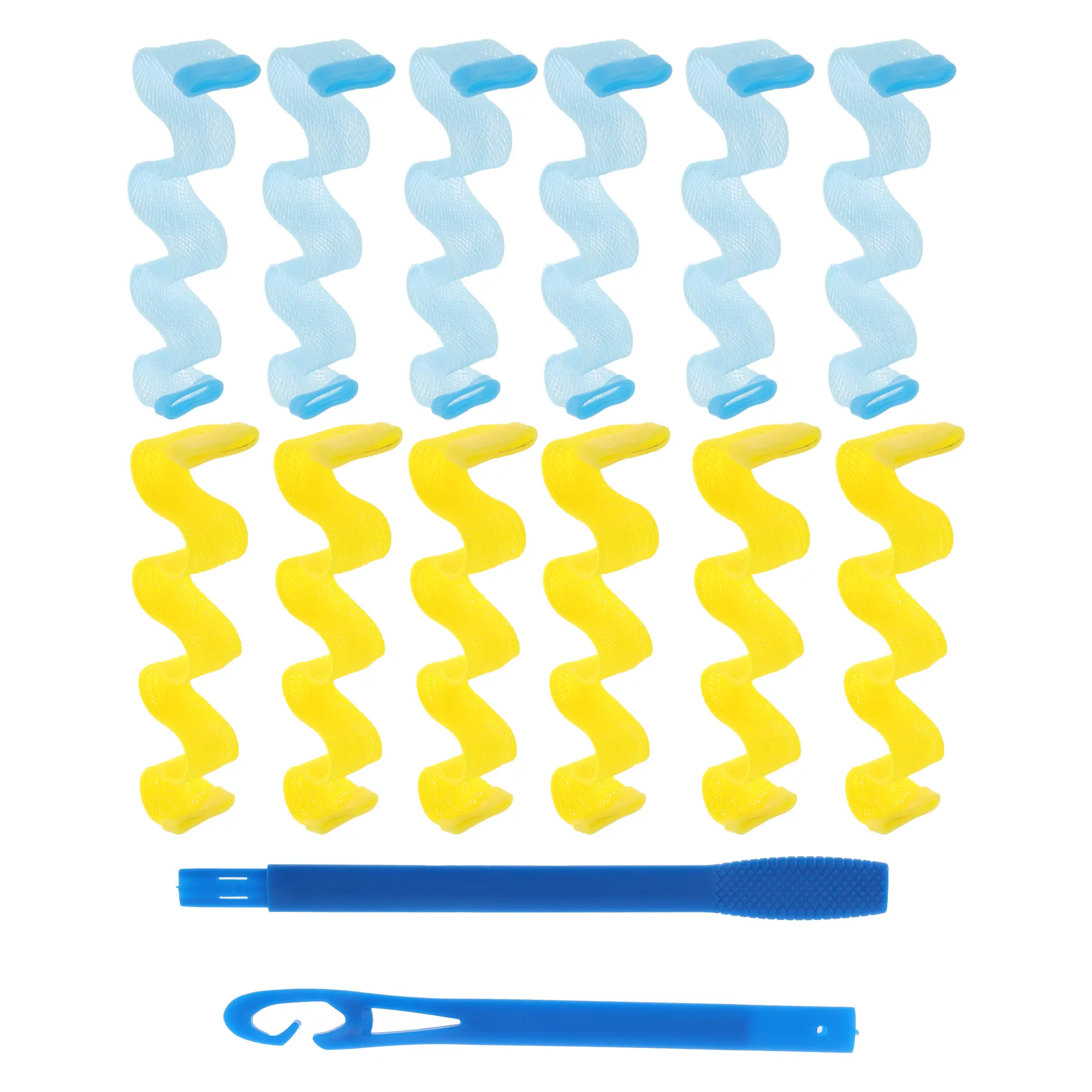 VOCOSTE Water Ripples Hair Rollers for Women 5.91"x1.18"x0.98" Assorted Color 1 Set
