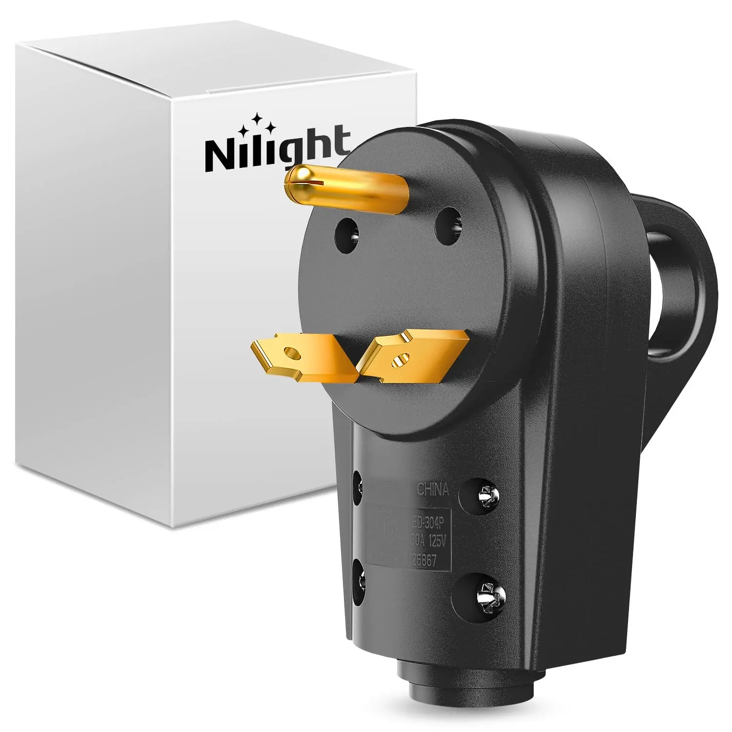 Nilight 30A RV Male/Female Connector Plug Replacement - 125V Heavy-Duty NEMA TT-30P with Ergonomic Handle, ETL Certified for Camper, Motorhome Nilight 30A RV Male/Female Connector Plug Replacement - 125V Heavy-Duty NEMA TT-30P with Ergonomic Handle, ETL Certified for Camper, Motorhome