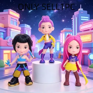 Q Version Cute Battle Girl Figure Set, Anime Cartoon Collectible Dolls, Desktop Decoration, Blind Box Toys, Girls' Gift