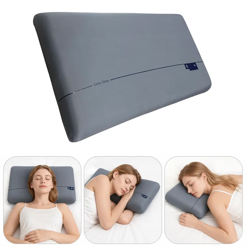 Memory Foam Ergonomic Pillow - Double-Sided Cool Tech Cover Pillow for Side and Back Sleepers