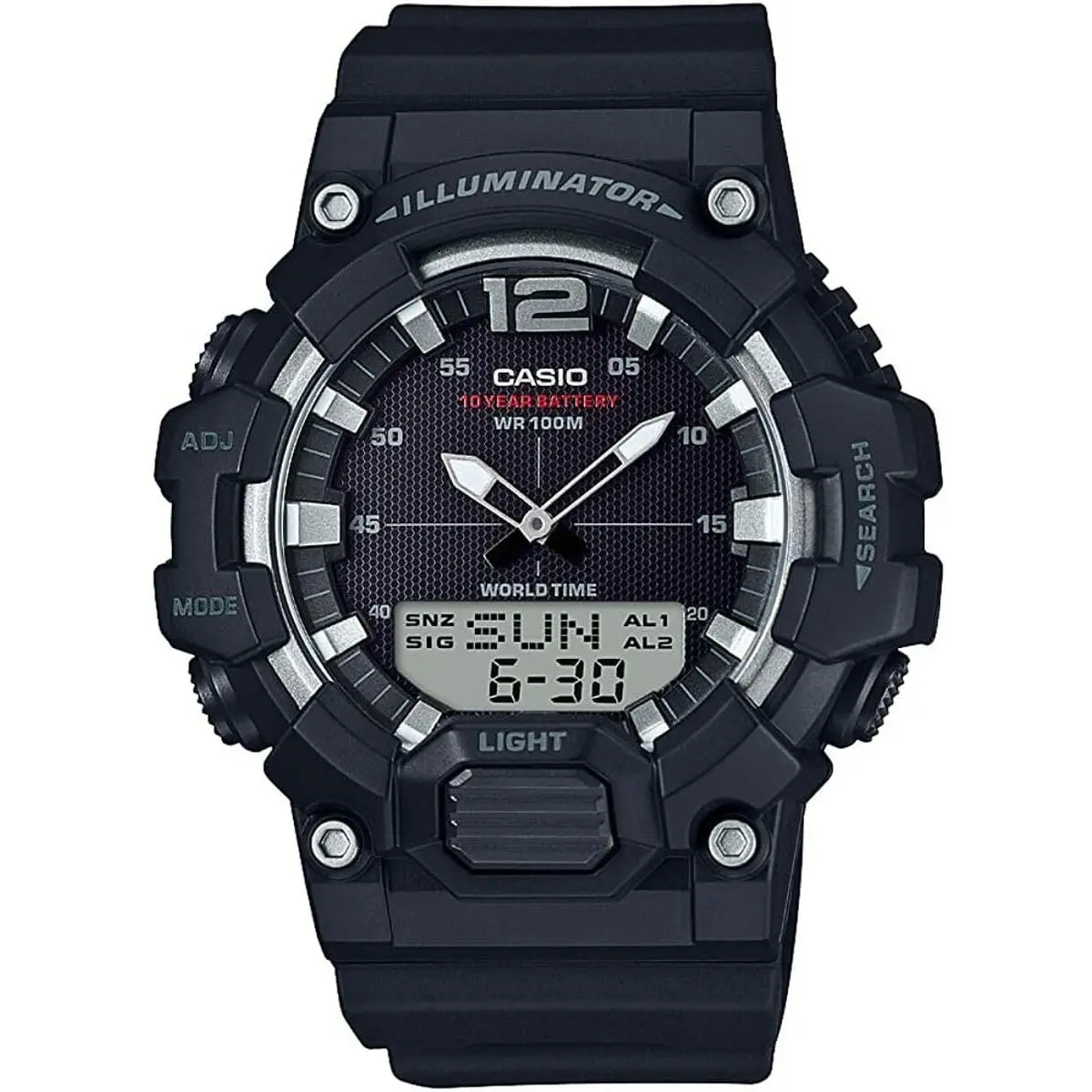 Casio Men's HDC-700-1AVCF Classic Analog-Digital Display Quartz Black Watch