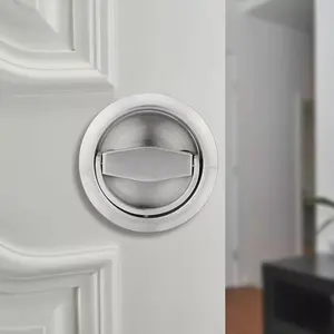 Stainless 304 Door Locks Recessed Cup Handle Privacy Door Knob Locks Flush Pull  Bathroom Door Locks