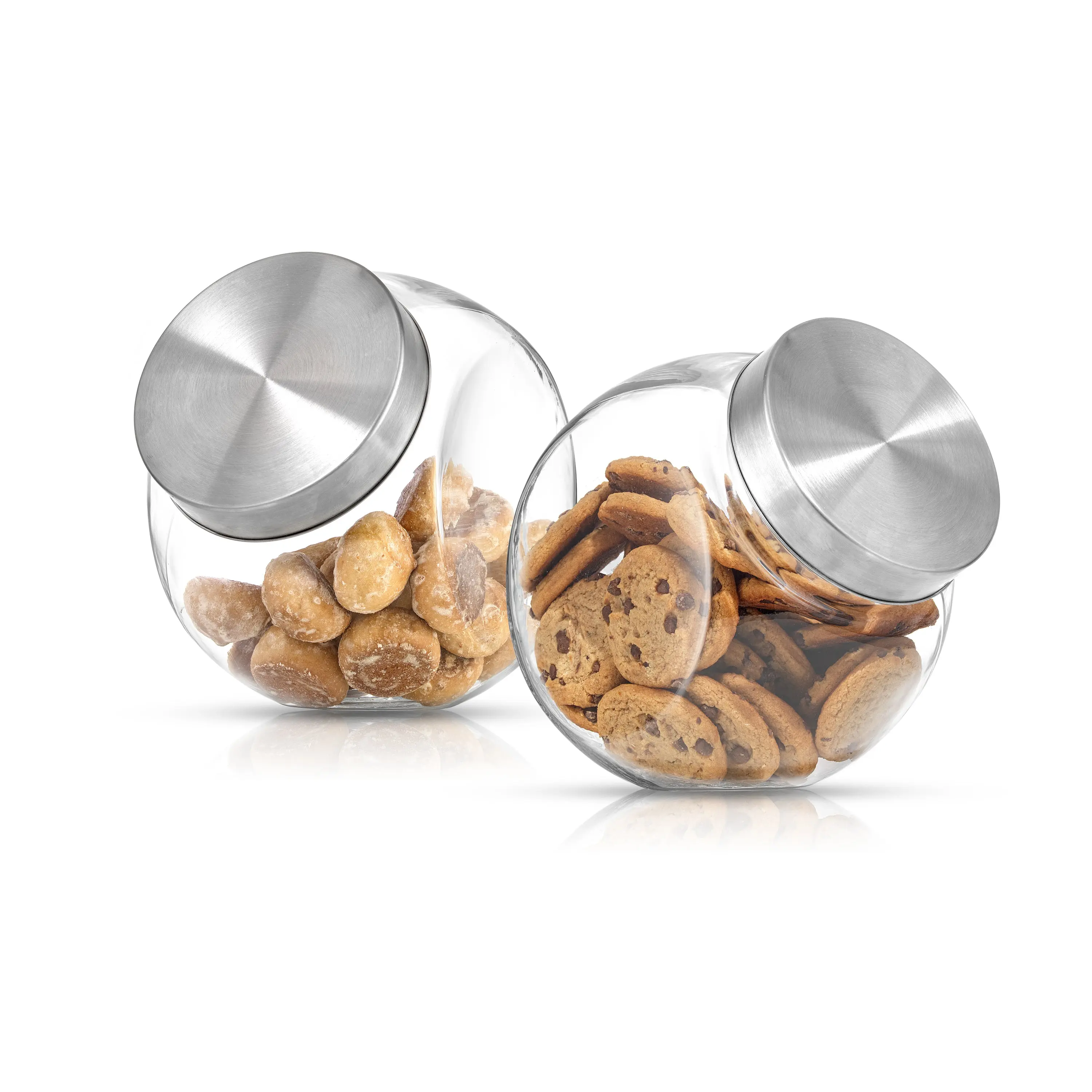 Round Glass Cookie Jar with Airtight Lids Round Glass Cookie Jar with Airtight Lids