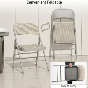 LING RONG Susici Velvet Padded Folding Chair Set - Portable Indoor & Outdoor Stackable Furniture for Home Office Events Wedding Party - 17.72 x 17.72 x 30.71 Import