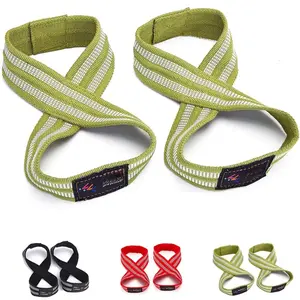 Figure 8 Lifting Straps for Deadlift,Weightlifting,Strongman,& Cross   Weightlifting Wrist Wraps