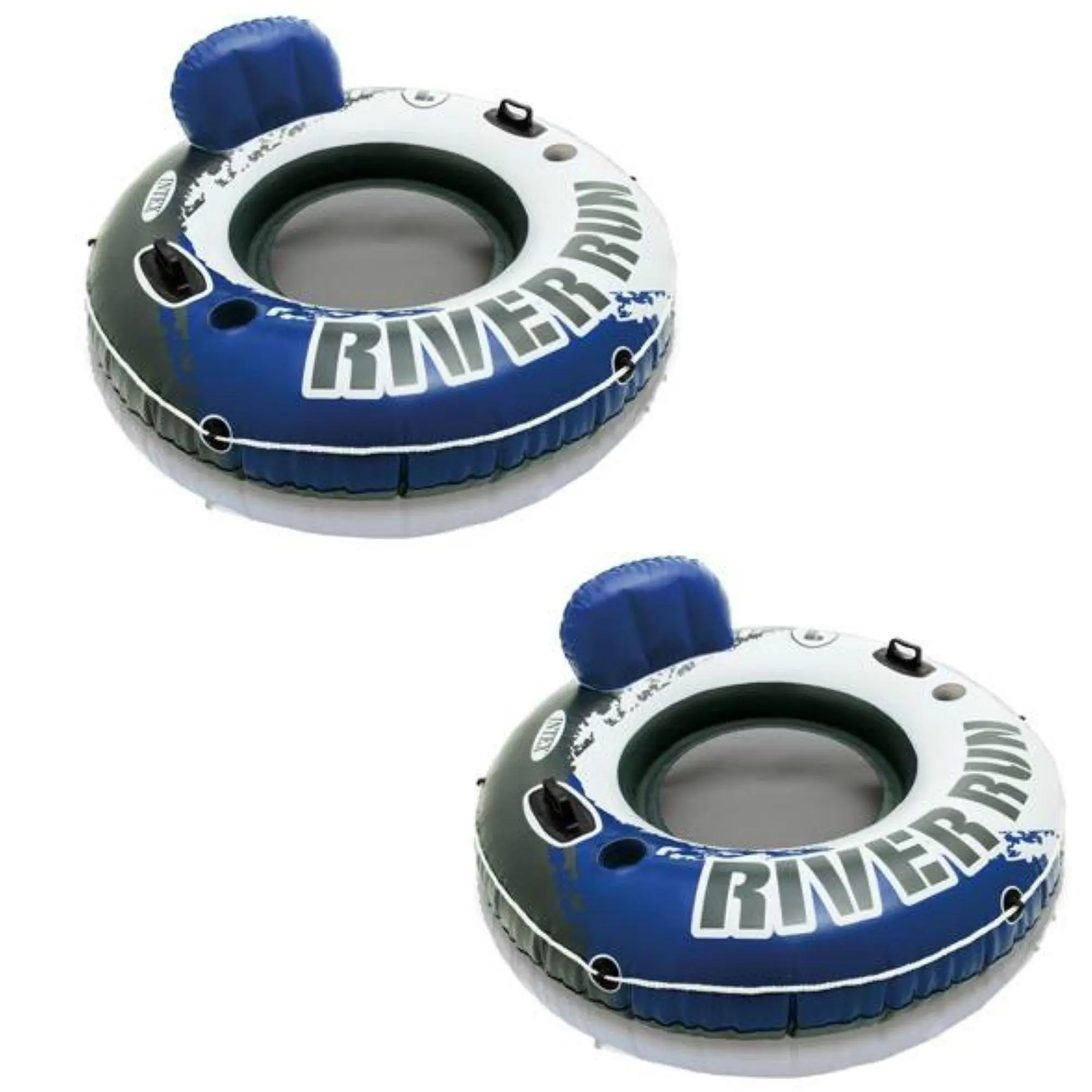 Intex River Run Inflatable Floating Water Tube Raft for Lake/Pool/River (2 Pack) Intex River Run Inflatable Floating Water Tube Raft for Lake/Pool/River (2 Pack)