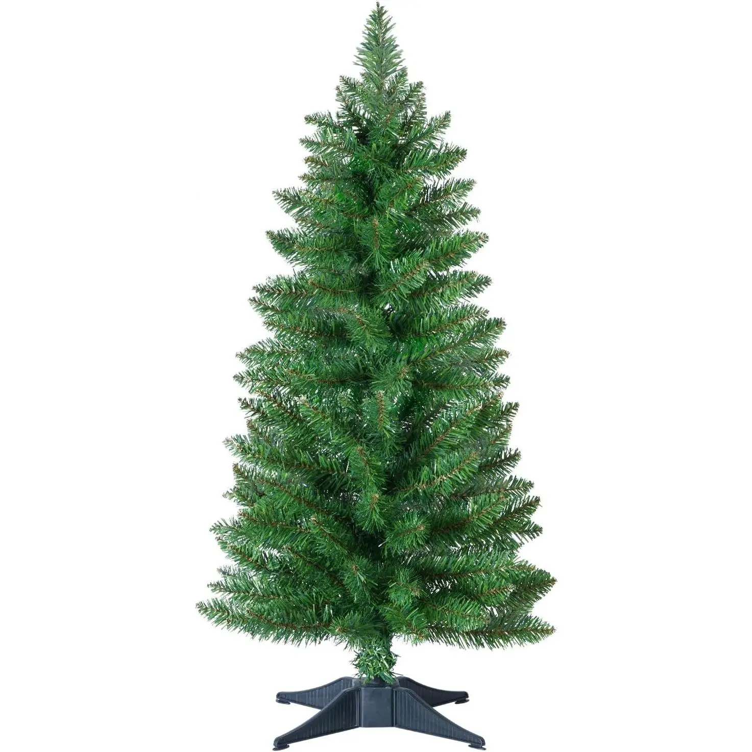 3ft Artificial Christmas Tree, Mini Xmas Pine Tree with 4-Leg Stable Plastic Base, Small Tabletop Christmas Tree for Home Office Holiday Party Indoor Decoration(Green)