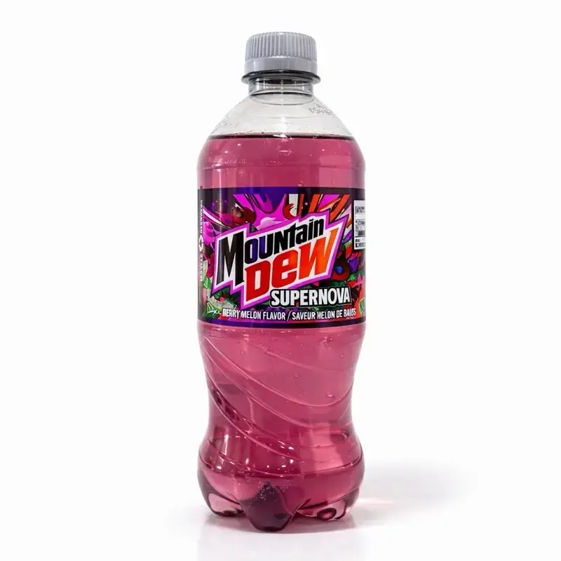 Mountain Dew Supernova, which is a strawberry-melon flavored Mountain Dew Supernova, which is a strawberry-melon flavored