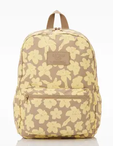 ALOHA COLLECTION  Womens Puakenikeni Buds Keep It Light Backpack, Brown Combo