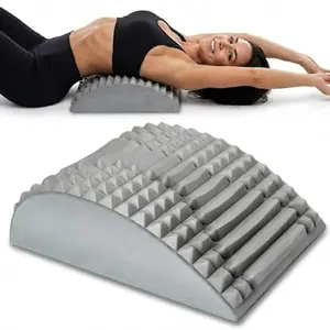 Eva Colorblock Waist Stretch Back Massager, Spinal Correction Ab Pad Lumbar Relief, Back Pain Relief Device, Ergonomic Design, Spinal Decompression Stretcher
