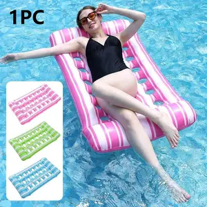 1pc Portable Inflatable Pool Float with Headrest, Adult Size, Perfect for Beach, Lake, Pool Parties, Stay Cool and Comfortable
