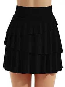 Summer New Women's High Waist Pleated Fashion Sports Skirt, Casual Fashion Versatile Short Skirt, Anti-Slip Half-Length Skirt for Ladies