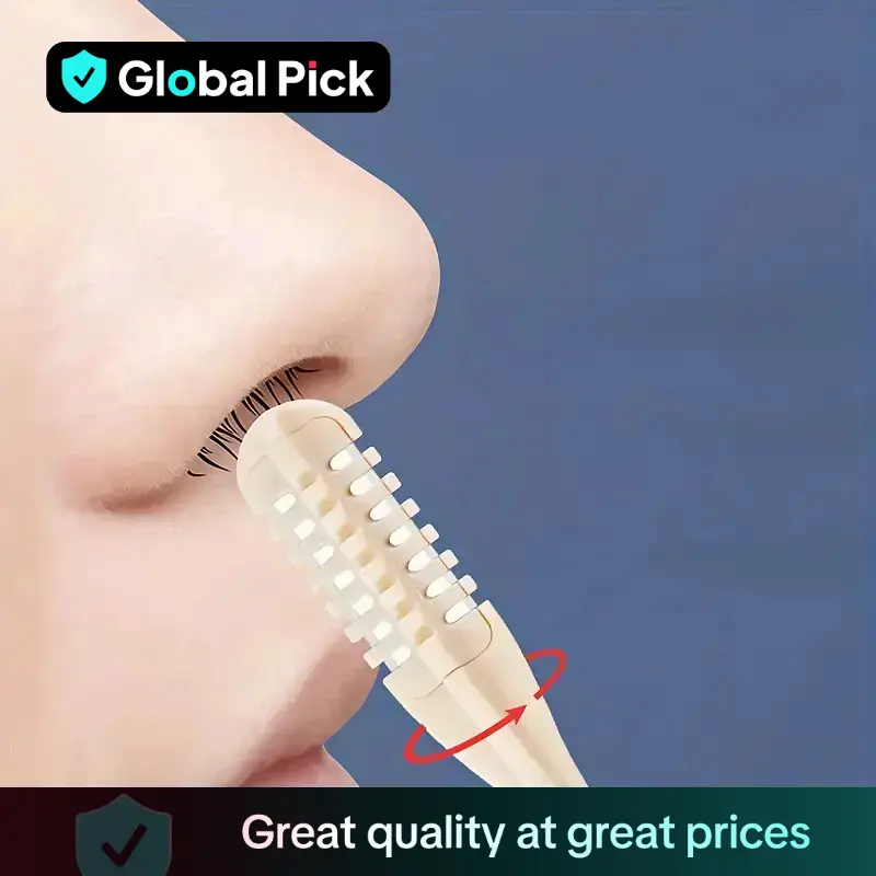 Easy-clean Manual Nose Hair Trimmer Set, 4 Counts/set Gentle Nose Hair Shaving Tool, Personal Care Essentials for Men & Women