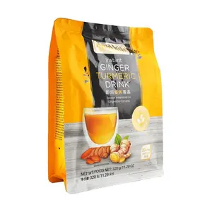 GOLDKILI Instant Turmeric Ginger Drink Mix with Honey - 20 Sachets (320g) - Singaporean Herbal Tea for Wellness & Immunity