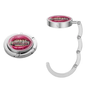 Gold Silver Handbag Hook, Foldable Purse Hook, Foldable Non-Slip Base, Portable Organizer for Women, Casual Style, Gift for Friends and Family