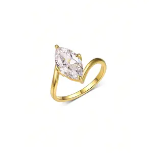 1pc Luxury Minimalist Twisted Arm S925 Sterling Silver Ring Inlaid With Cubic Zirconia, Suitable For Women Engagement, Date, Party, Daily Wear