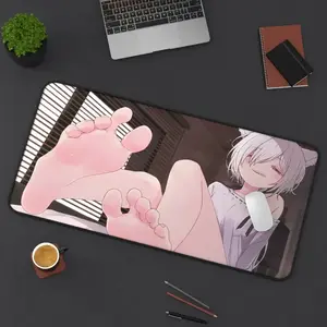 Anime Girls Footed Play Mat Gaming Desk, Mouse Pad Gift, Desk Decor Mouse Pad, Perfect Gift