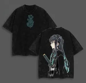 Valentine Shirts Tokito Muichiro Shirt - Demon Slayer Infinity Castle Arc Anime Graphic Tee Oversized Acid Washed Soft Cotton T-Shirt Anime Streetwear Casual Menswear Womenswear Gift for Anime Fans Demon Slayer Lovers