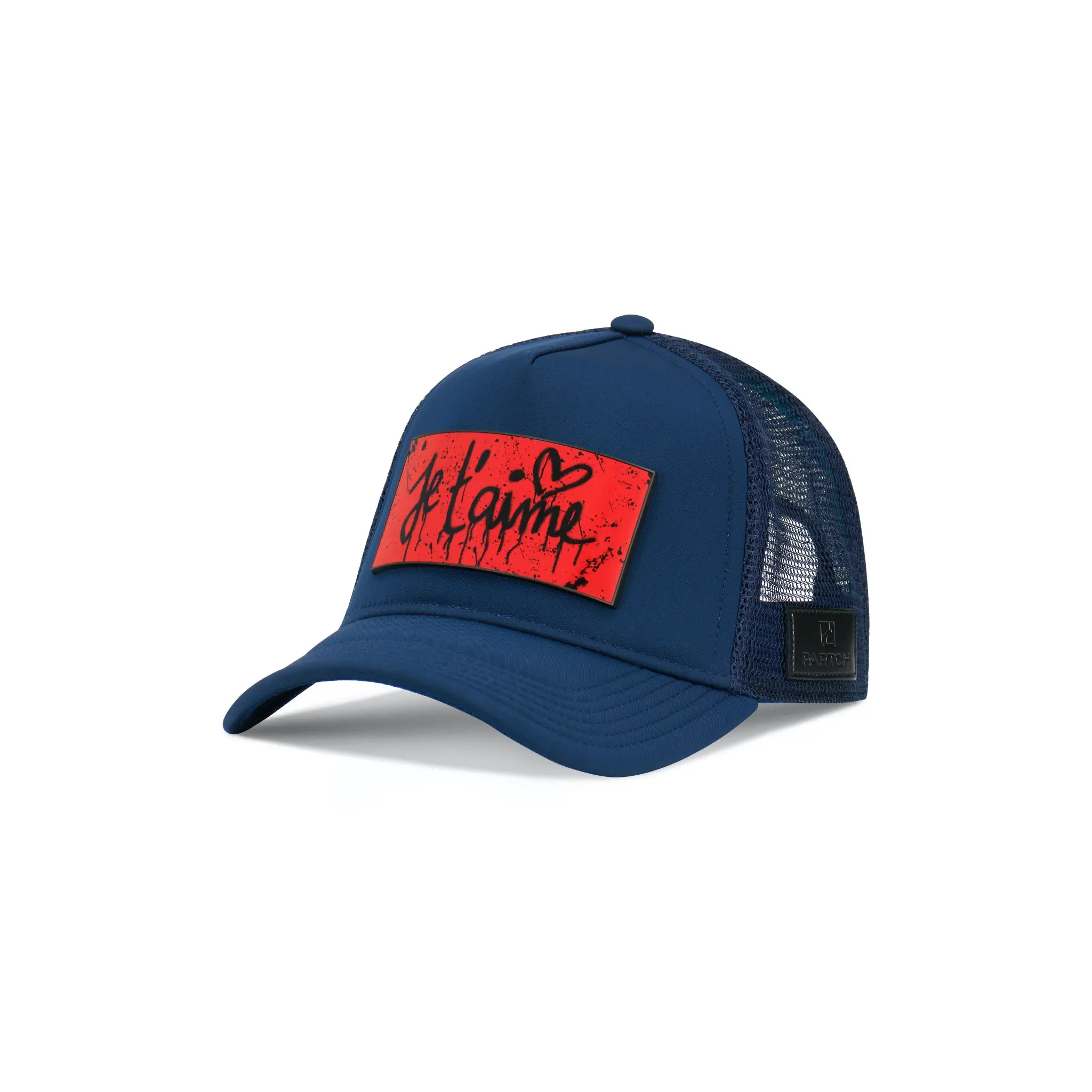 PARTCH Trucker Hat Navy Blue removable  Je t'aime Art