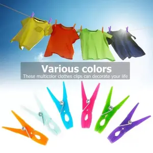 24 Laundry Clips for Clothesline, Strong Grip Plastic Hooks, Soft Material, Wind-Resistant Design, Home Use, Universal Fit