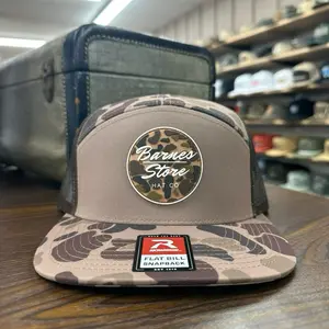 Camo Rubber Patch 7 Panel Hat - Duck Camo
