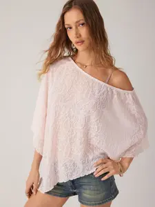 Chiffon Asymmetrical Hem Poncho Top