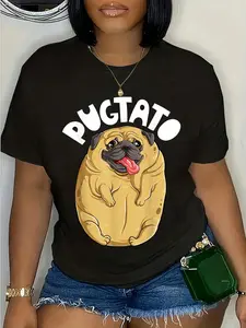 100% Cotton Pugtato Pug Potato Shirt Dog Lovers Costume Funny Meme Gifts T-Shirt