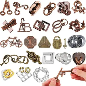 Classic IQ Metal Puzzle Brain Teaser Casse Tete Educational Toys Mind Games For Adults Kids Novelty Gifts Juegos De Inteligencia