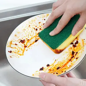 *Magic Dual-Sided Heavy Duty Kitchen Cleaning Sponge Brush | Pot & Pan Rust Remover Scrubber*
