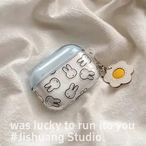 Cute Miffy Rabbit Case for Apple AirPods Pro 3, Wireless Earphone Cover for Generations 2/3/4, Dirt-Resistant and Shockproof, Design, Earphone Protective Cover