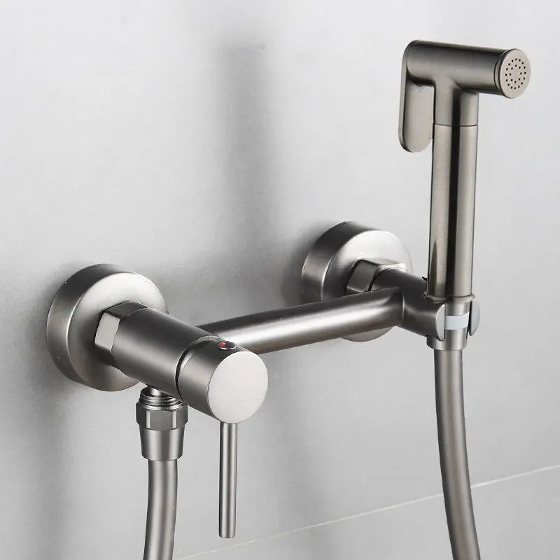 Hot Brass Bidet Faucets Black Toilet Faucets Handheld Toilet Bidet Sprayer Set Hygienic Shower Hot Cold Water Mixer Shower Head for your Home