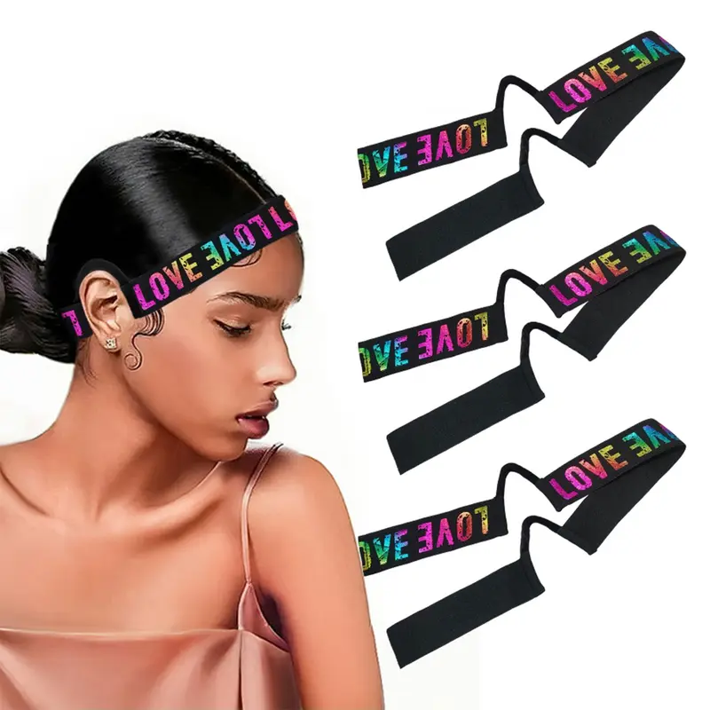 3pcs Lace Melting Band，Elastic Bands for Wigs - Lace Melting, Edge Wrap to Lay Edges,Ear Free Elastic Wig Band for Lace Front Wigs Zero Ear Pressusre Melting Edge Band